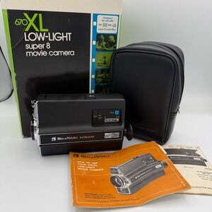 Vintage Bell & Howell 670/XL Autoload Super 8 Movie Camera with Box and Case